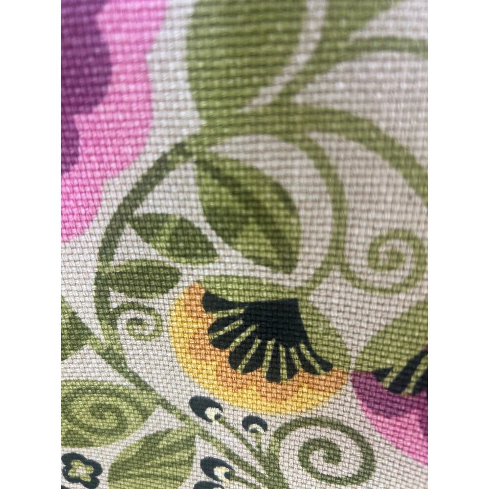 Spartina 449 Daufuskie Island Linen Leather Tote Purse Floral - Picture 10 of 13